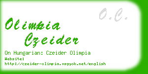 olimpia czeider business card